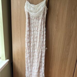 Princess Polly Elegant White Lace Midi Dress
